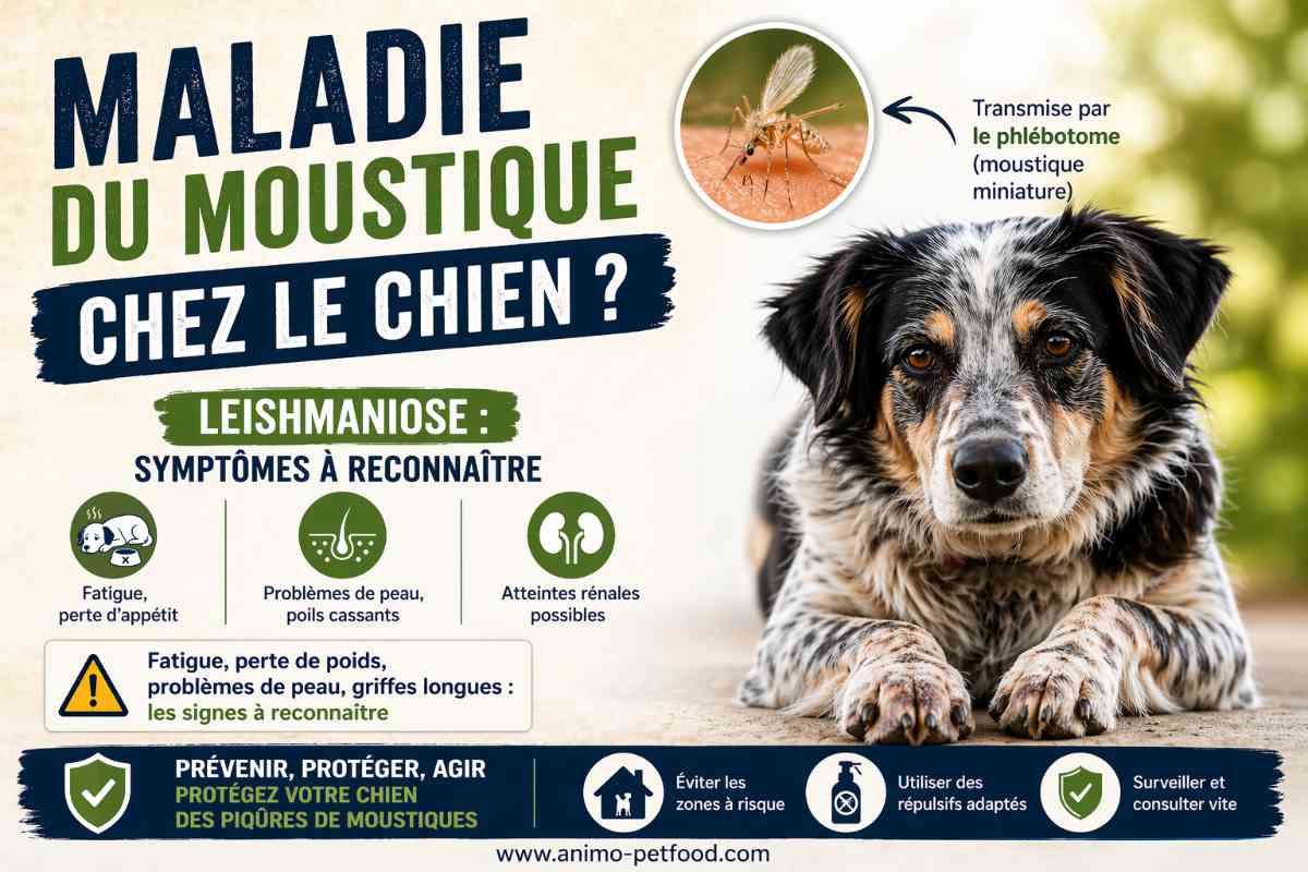 Chien protégé des phlébotomes lors d'une promenade au crépuscule
